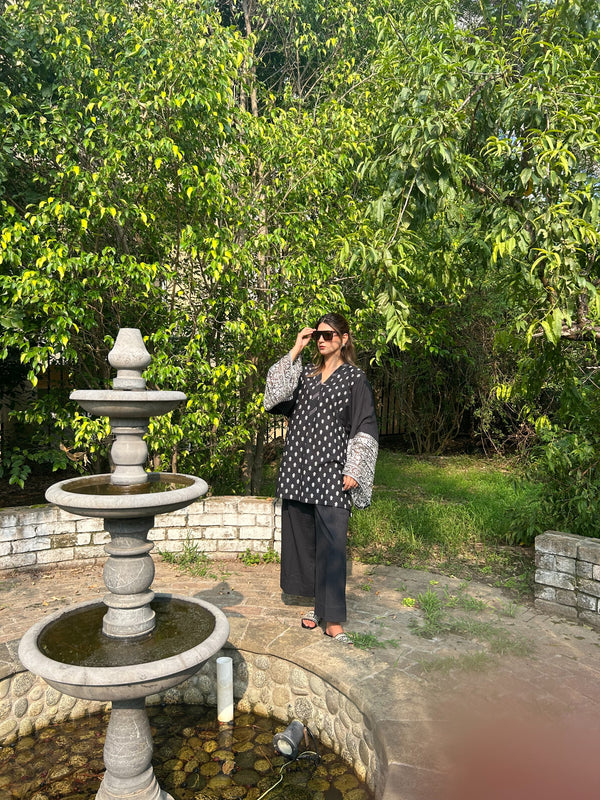 Black | 2Pcs Embroidered - Pure Lawn |  Ready to Wear