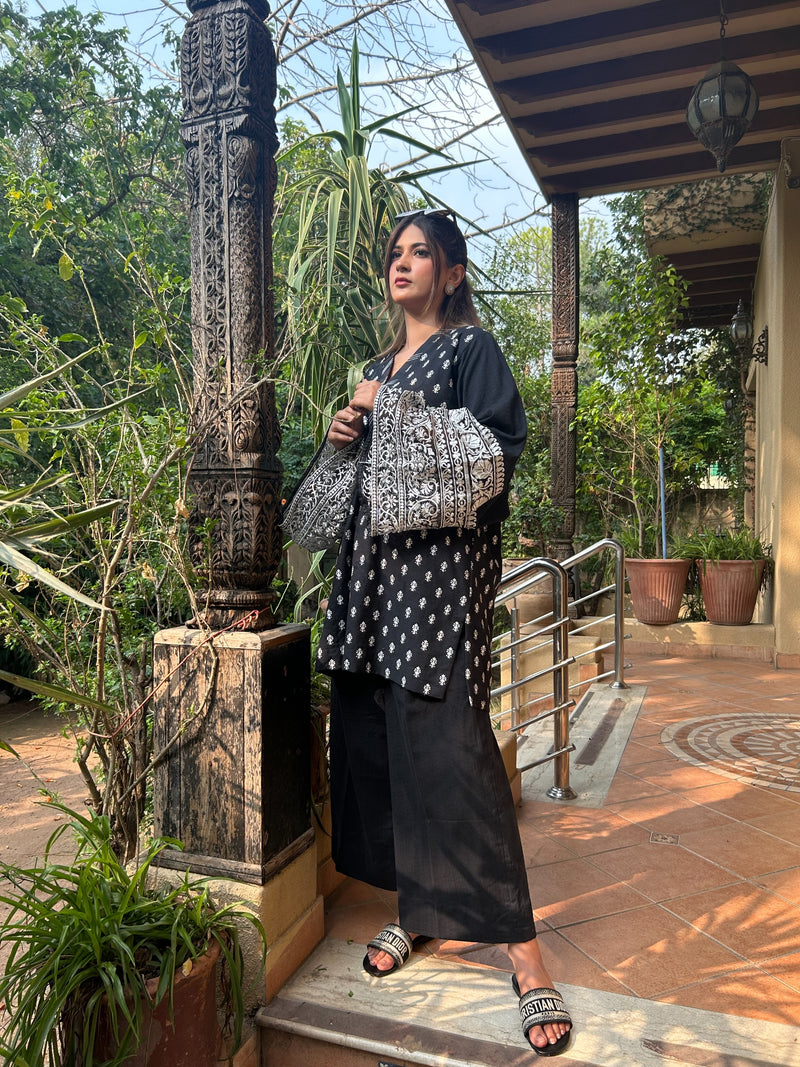 Black | 2Pcs Embroidered - Pure Lawn |  Ready to Wear