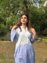 Blue | 2Pcs Embroidered - Pure Lawn |  Ready to Wear
