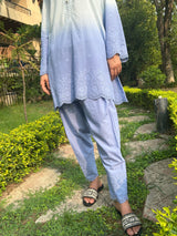 Blue | 2Pcs Embroidered - Pure Lawn |  Ready to Wear