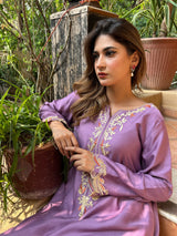 Cala A | 2Pcs Embroidered - Rayyan Silk |  Ready to Wear